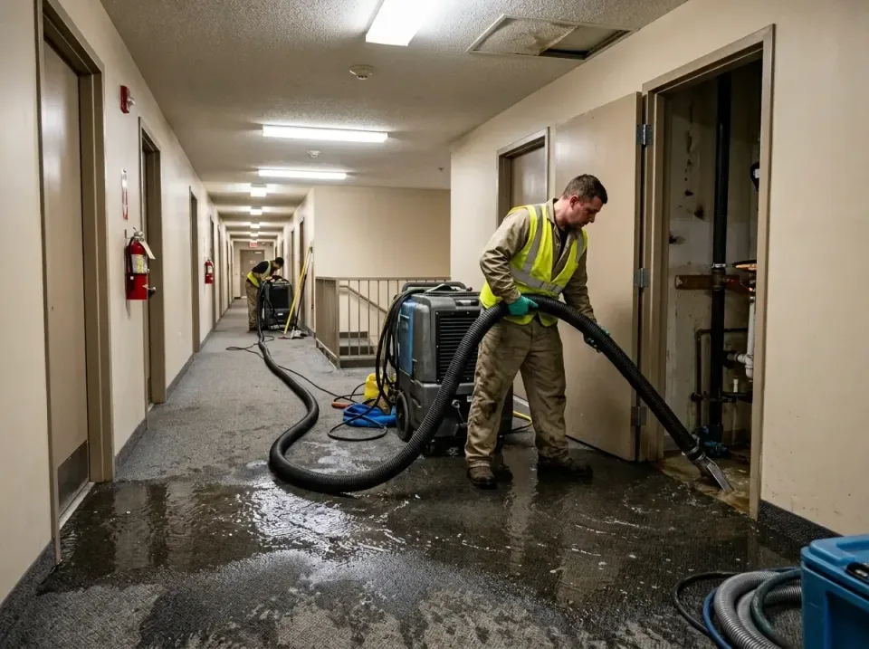 multi-unit-apartment-hallway-f-005 — frequently asked questions, Emergency Burst Pipe Water Extraction & Removal in Rosenber…